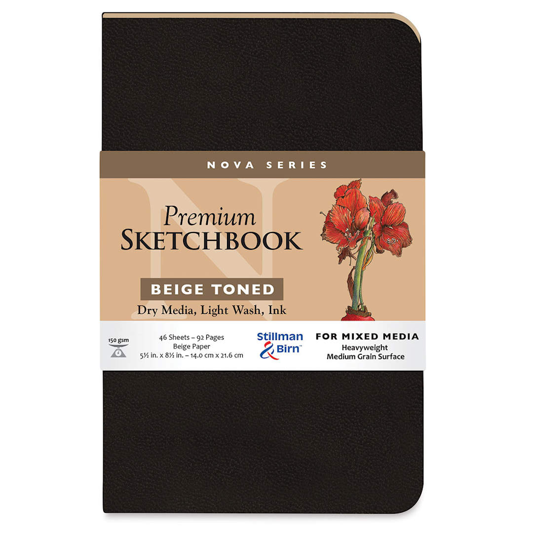 Open in modal - Stillman & Birn Nova Series Toned Softcover Sketchbook - Beige, 5-1/2" x 8-1/2", cover