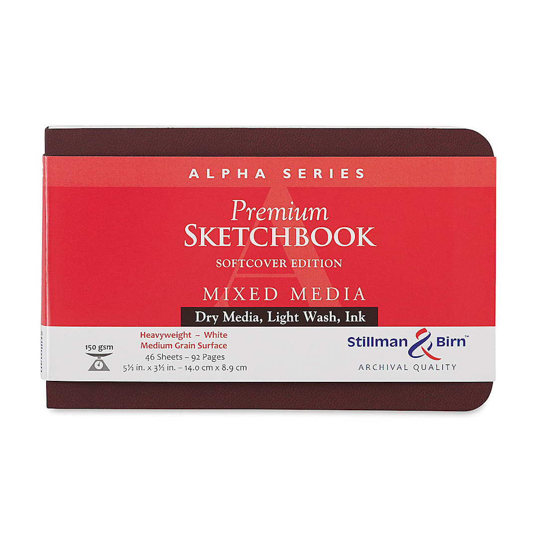 Open in modal - Stillman & Birn Alpha Series Sketchbook - 3-1/2" x 5-1/2", Soft Cover, 46 Sheets