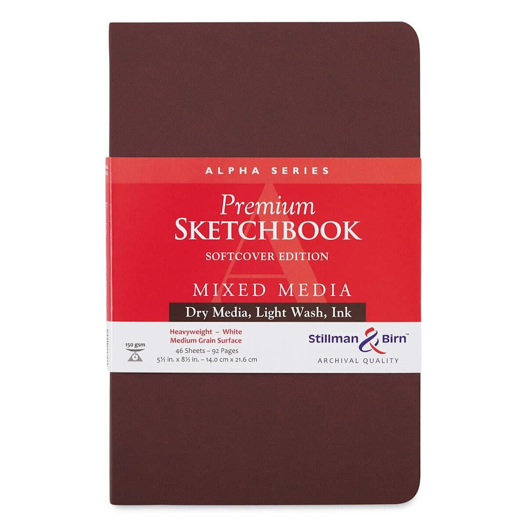 Open in modal - Stillman & Birn Alpha Series Sketchbook - 8-1/2" x 5-5-1/2", Soft Cover, 46 Sheets
