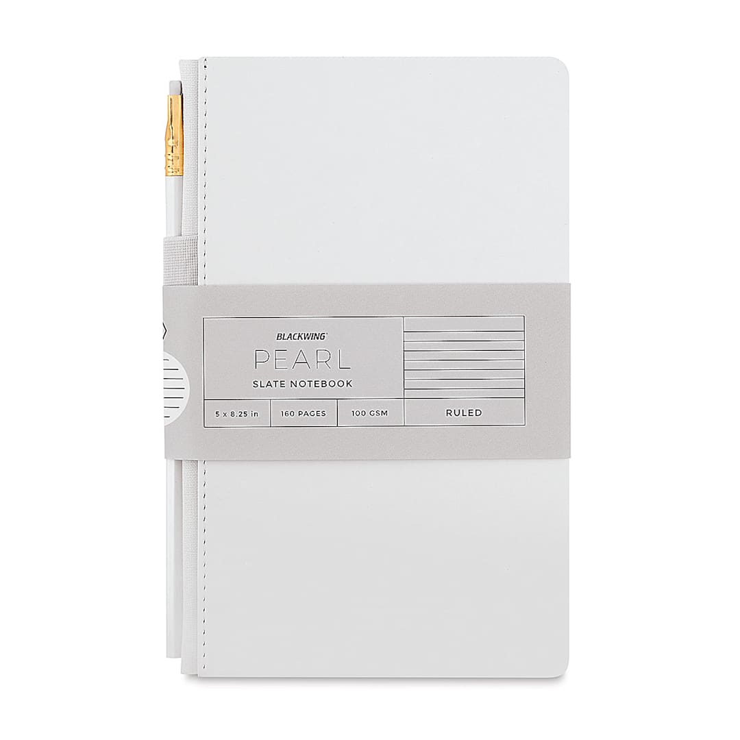 Open in modal - Blackwing Pearl Slate Notebook - Lined, 8-1/4" x 5", front cover