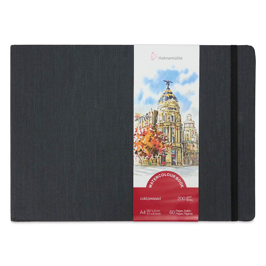 Open in modal - Hahnemühle Akademie Aquarell Watercolor Book - 8" x 11-1/2" front of packaging