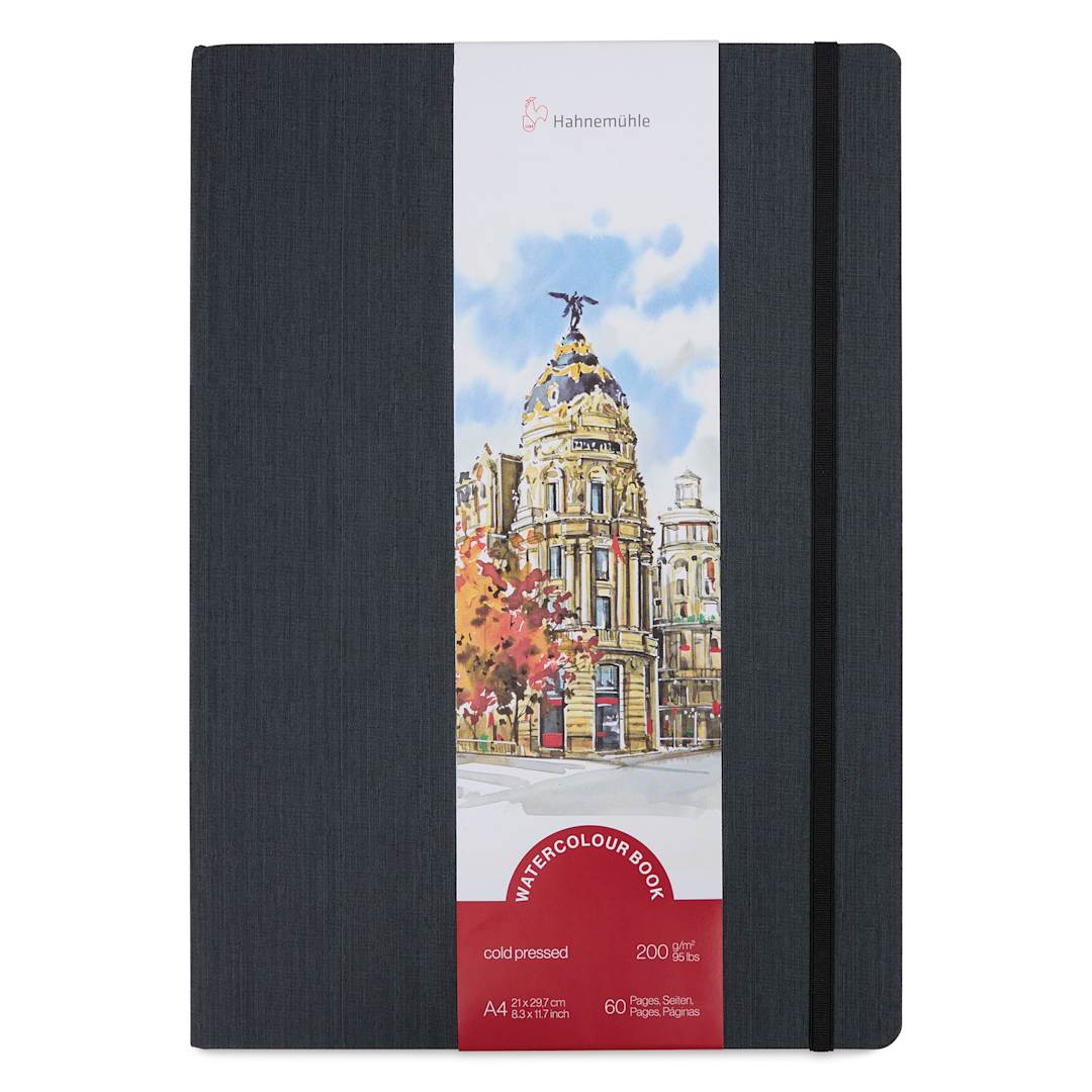 Open in modal - Hahnemühle Akademie Aquarell Watercolor Book - 11-1/2" x 8" front of packaging