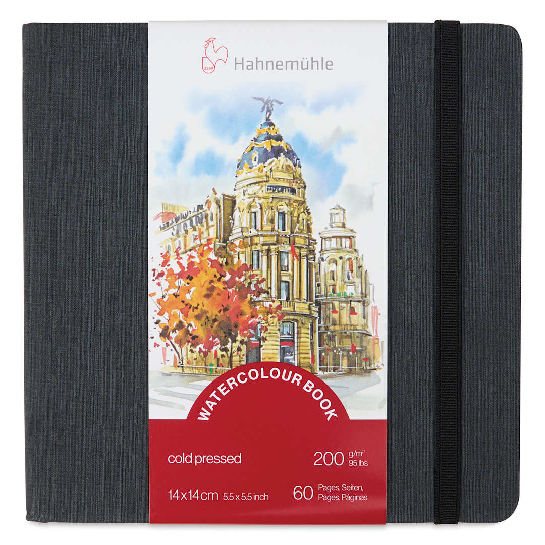 Open in modal - Hahnemühle Akademie Aquarell Watercolor Book - 5-1/2" x 5-1/2" front of packaging