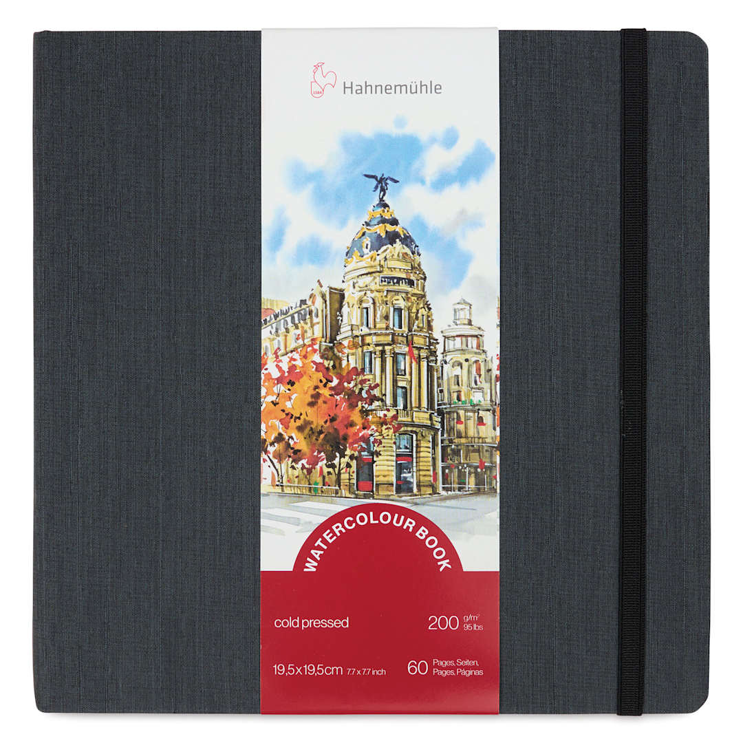Open in modal - Hahnemühle Akademie Aquarell Watercolor Book - 5-1/2" x 5-1/2" front of packaging