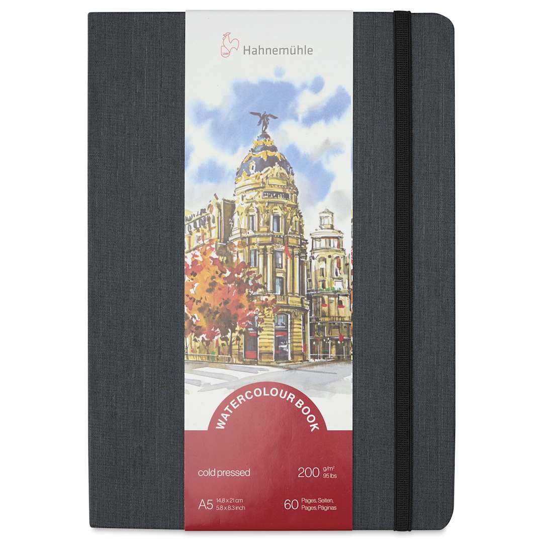 Open in modal - Hahnemühle Akademie Aquarell Watercolor Book - 5.8" x 8.3", Portrait, front cover