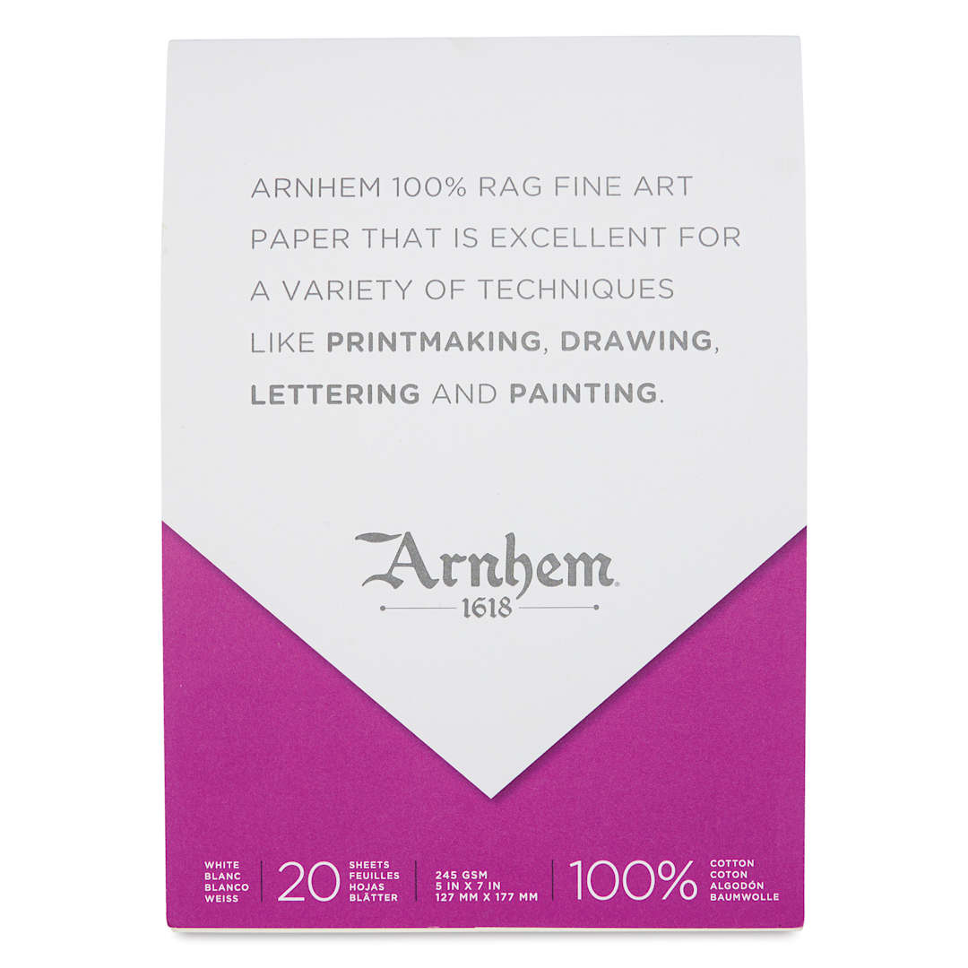 Open in modal - Arnhem 1618 Paper Pad by Speedball - White, 5" x 7", 20 Sheets, front cover