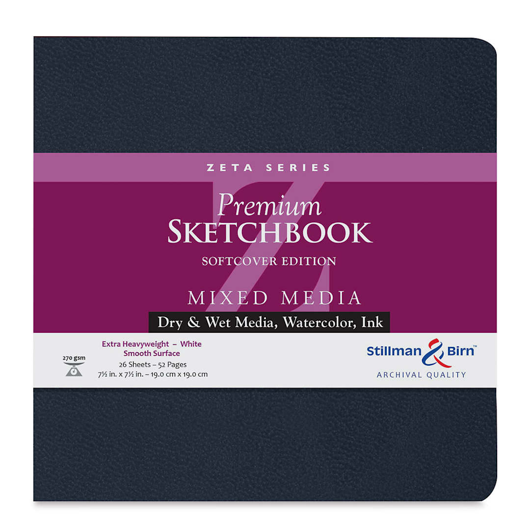 Open in modal - Stillman & Birn Zeta Series Softcover Sketchbook - 7-1/2'' x 7-1/2'', Square