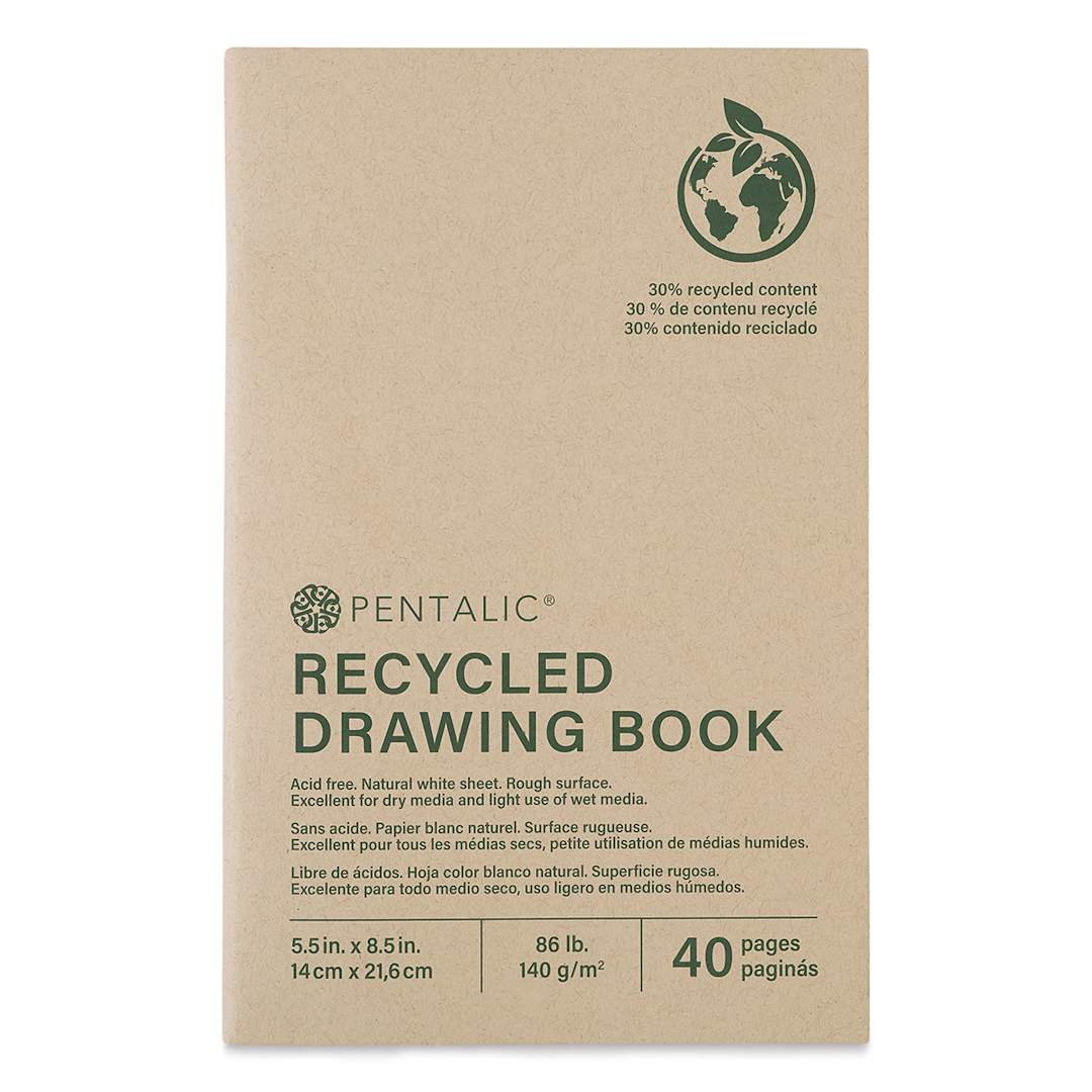 Open in modal - Pentalic Recycled Drawing Book - 8-1/2" x 5-1/2"