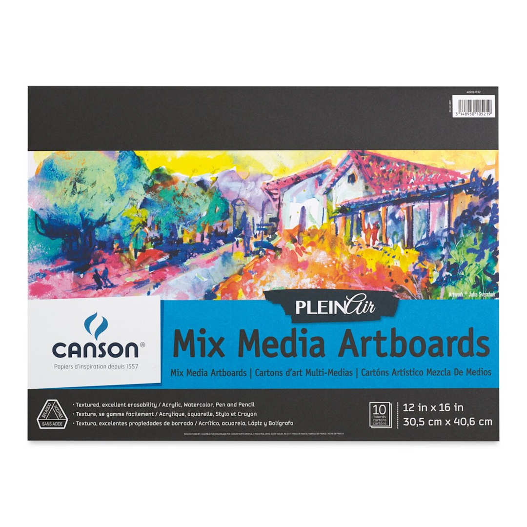 Open in modal - Canson Plein Air Mix Media Artboard Pad - 12" x 16"
