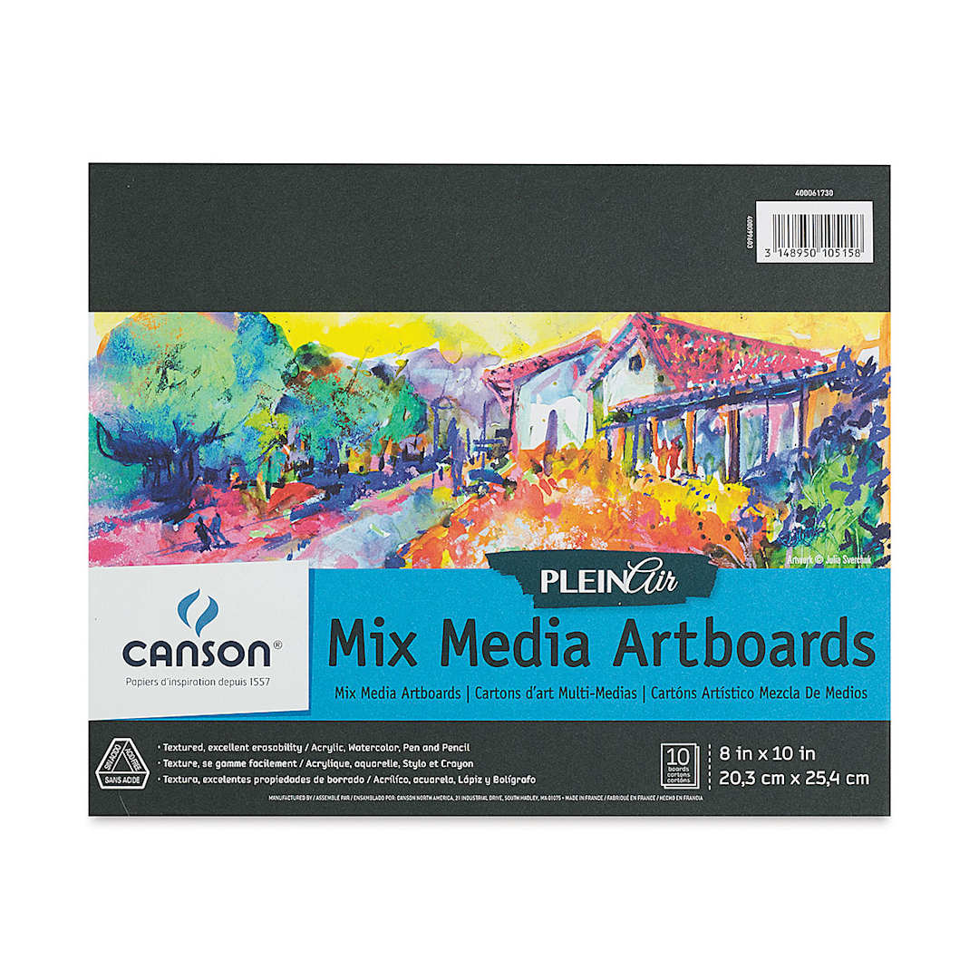Open in modal - Canson Plein Air Mix Media Artboard Pad - 8" x 10"