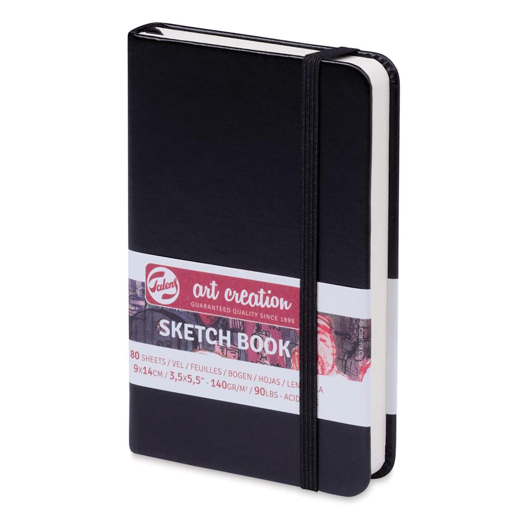 Open in modal - Talens Art Creations Sketchbook - Black Sketchbook shown upright