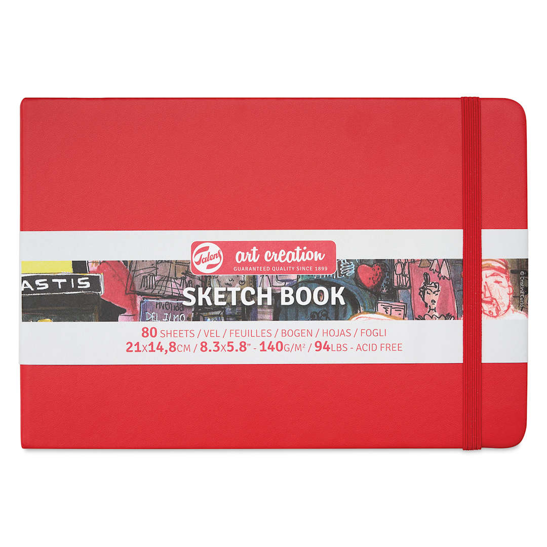 Open in modal - Royal Talens Art Creations Sketchbook - 5.8" x 8.3", Red, front cover