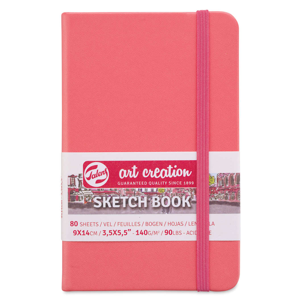 Open in modal - Royal Talens Art Creations Sketchbook - 3.5" x 5.5", Coral Red, front