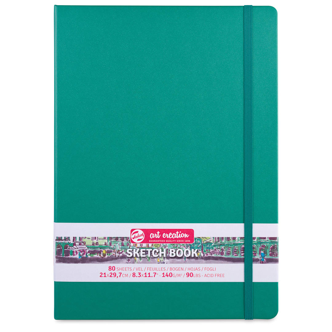 Open in modal - Talens Art Creations Sketchbook - Forest Green, 11.7" x 8.3", front cover