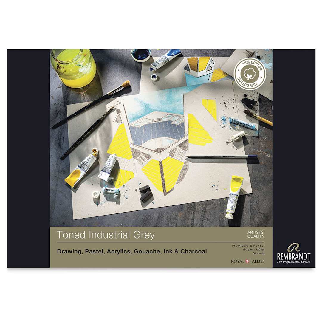 Open in modal - Rembrandt Toned Mixed Media Pad - Industrial Grey, 11.7" x 8.3"