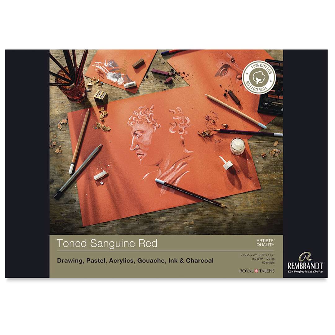 Open in modal - Rembrandt Toned Mixed Media Pad - Sanguine Red, 11.7" x 8.3"