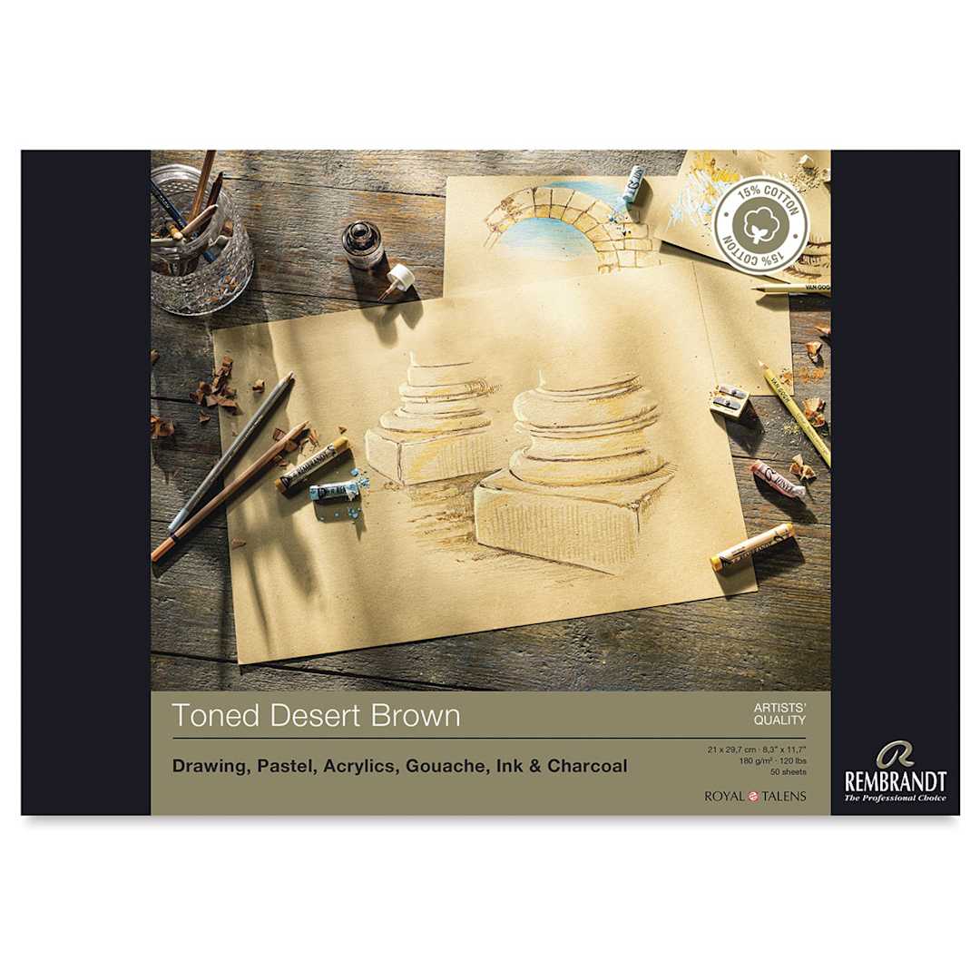 Open in modal - Rembrandt Toned Mixed Media Pad - Desert Brown, 11.7" x 8.3"