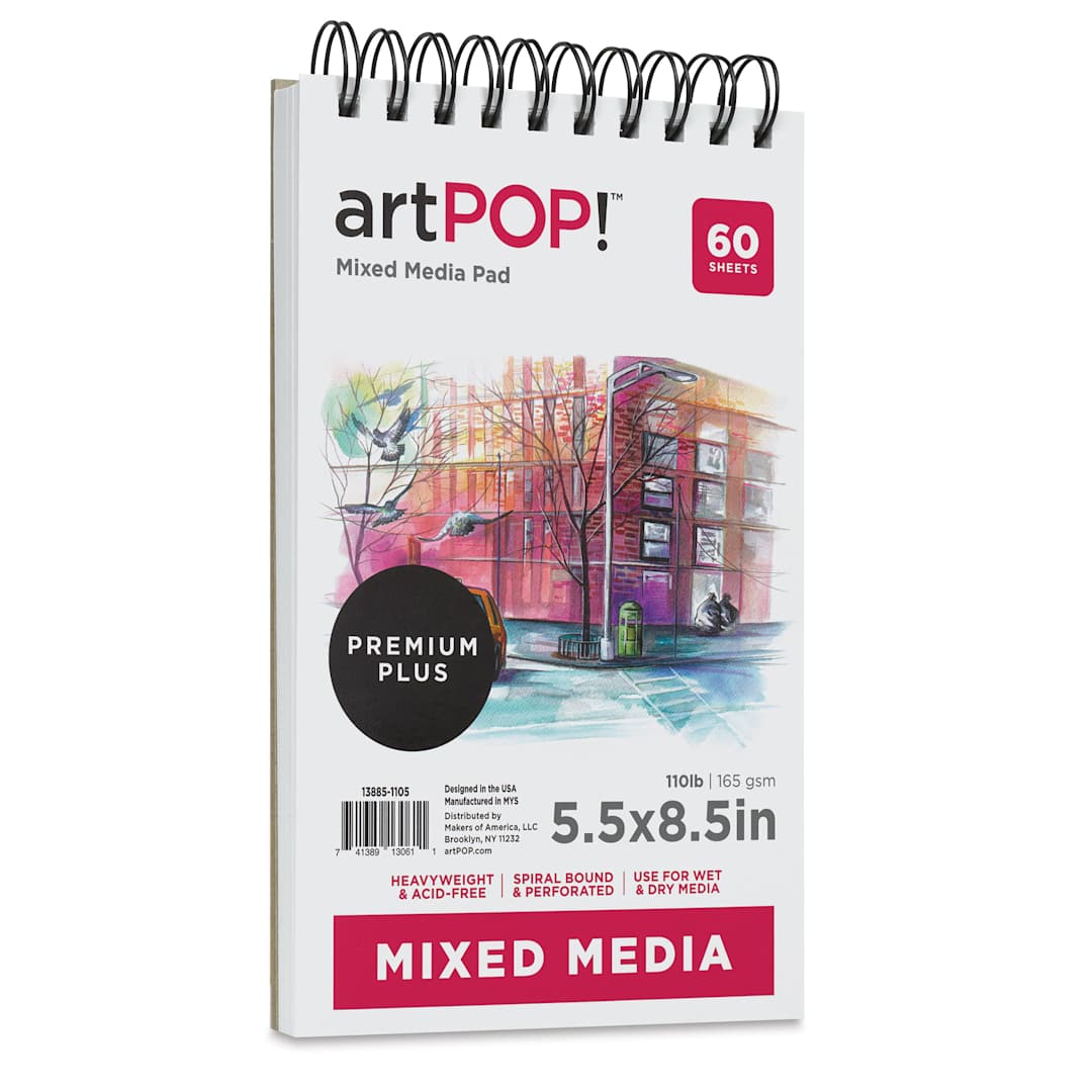 Open in modal - artPOP! Mixed Media Pad - 5-1/2" x 8-1/2", 60 sheets