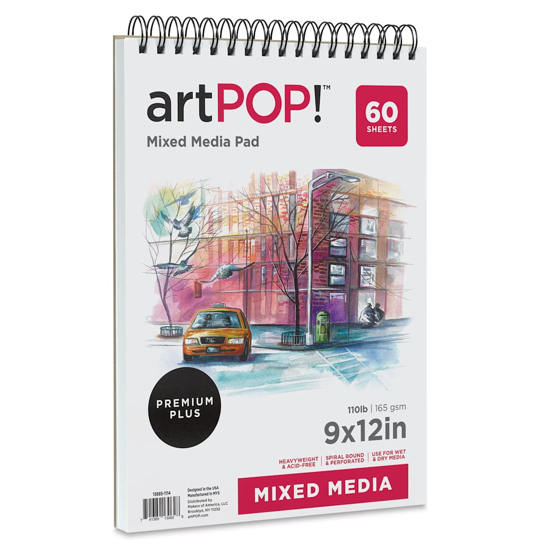 Open in modal - artPOP! Mixed Media Pad - 9" x 12", 60 sheets