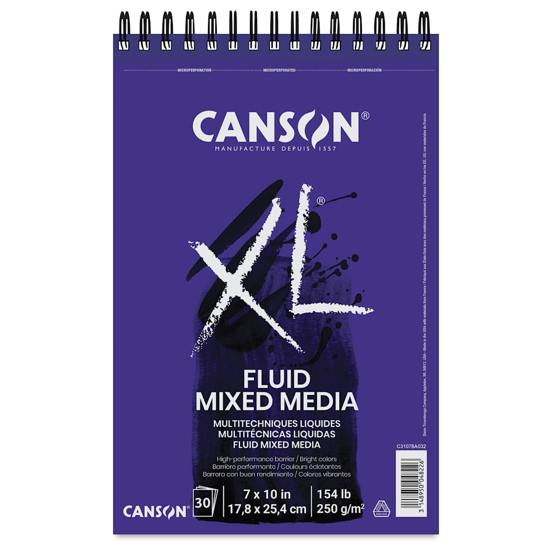 Open in modal - Canson XL Fluid Mixed Media Pad - 7" x 10", front cover