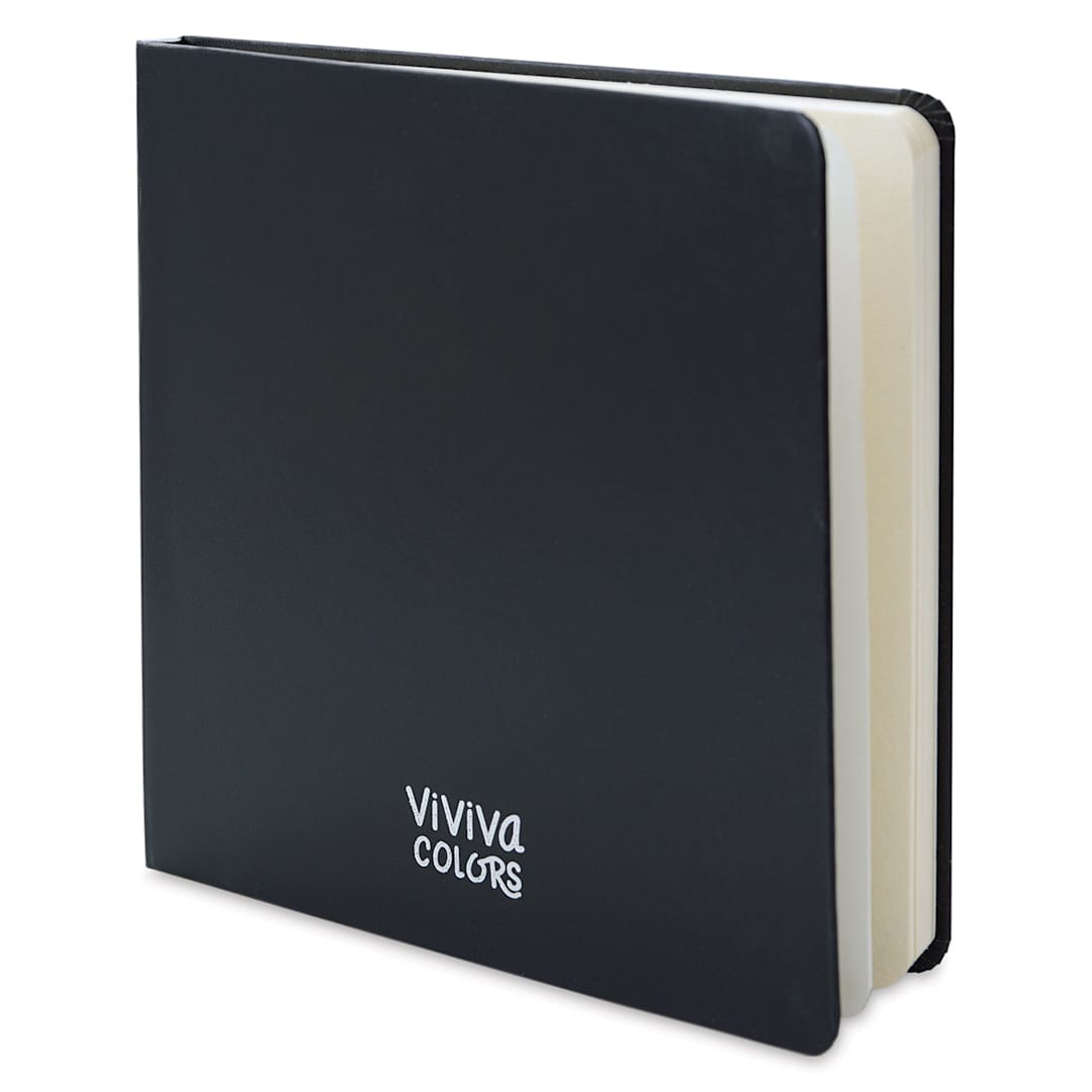 Open in modal - Viviva Hardbound Sketchbook - Cotton White, 7-1/2" x 7-1/2", 140 lb