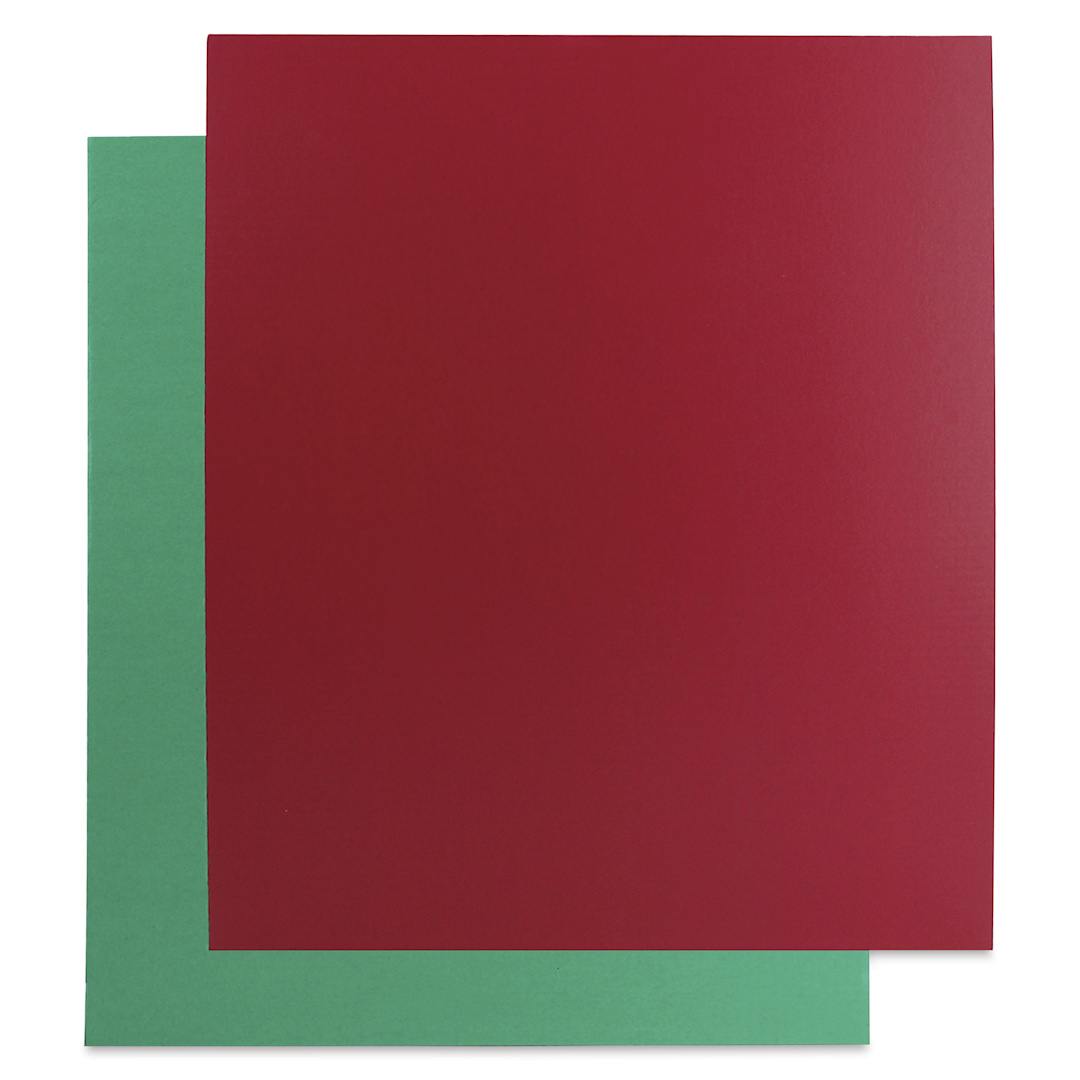 Open in modal - Flipside Two-Sided Colored Corrugated Sheets - 22" x 28", Red/Green, Sheet