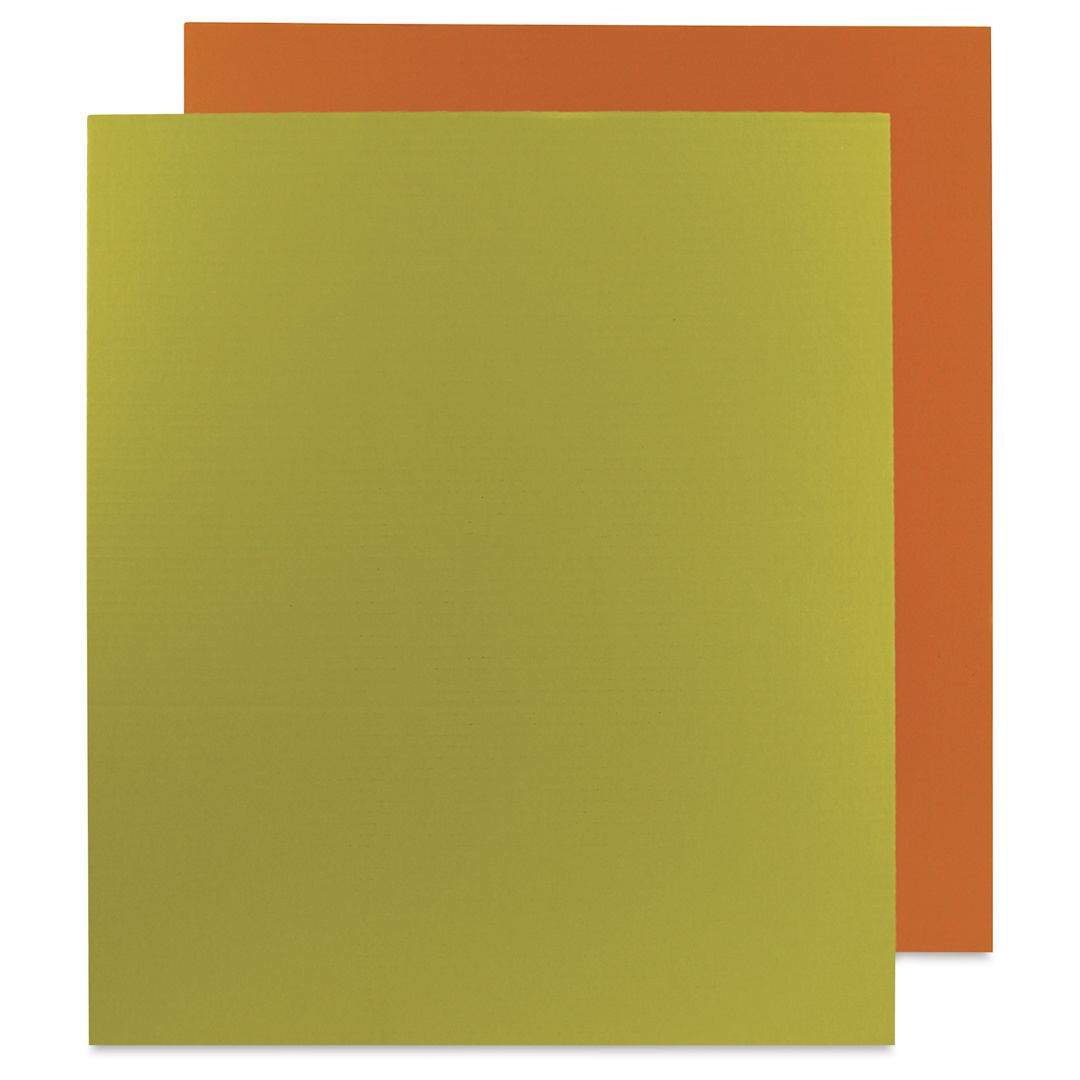Open in modal - Flipside Two-Sided Colored Corrugated Sheets - 22" x 28", Orange/Yellow, Sheet