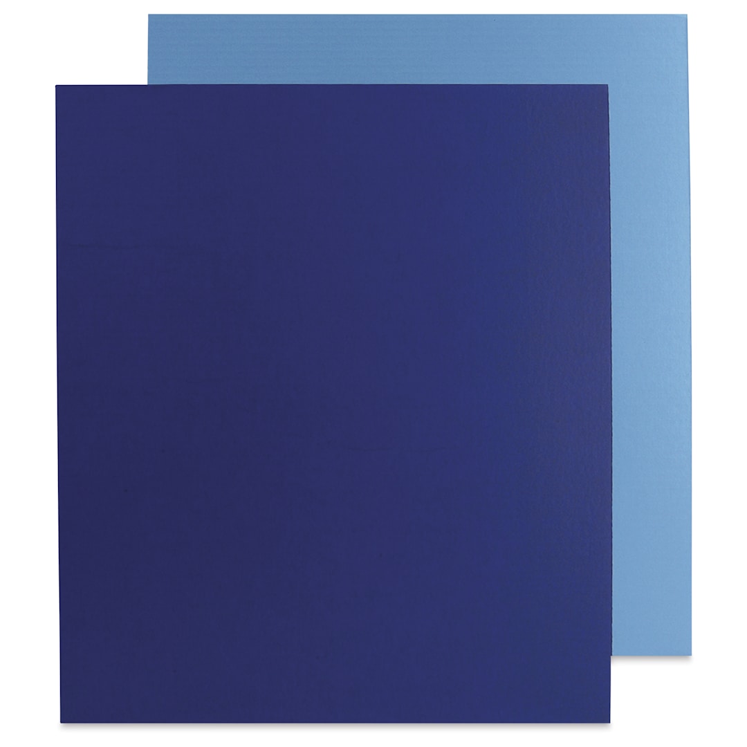 Open in modal - Flipside Two-Sided Colored Corrugated Sheets - 22" x 28", Blue/Sky Blue, Sheet