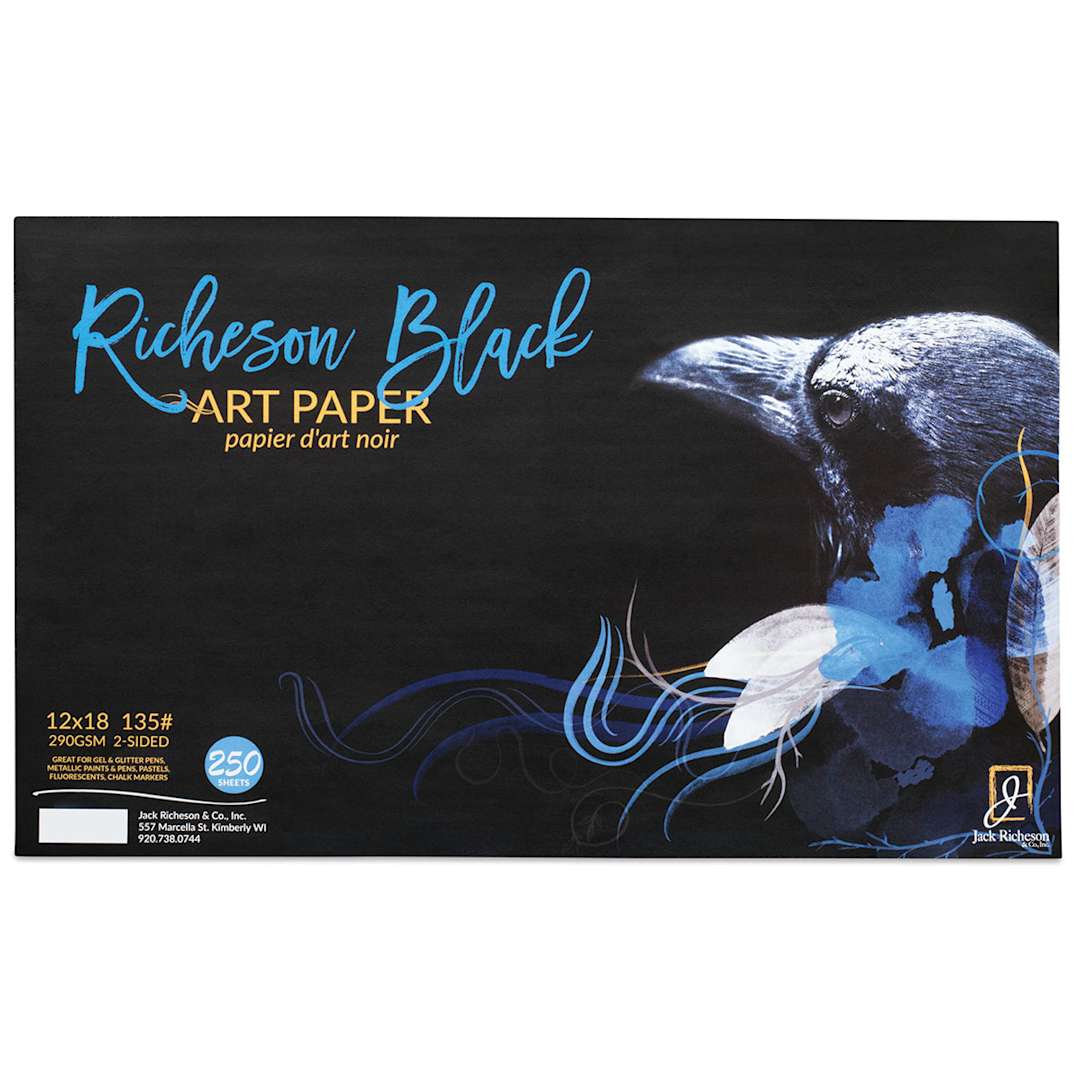 Open in modal - Richeson Black Art Paper Bulk Pack -  12" x 18", 250 Sheets