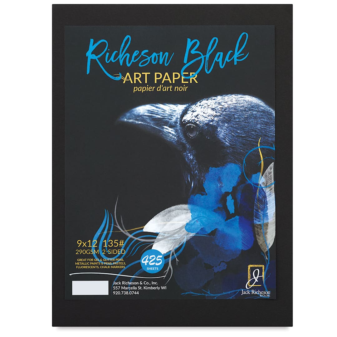 Open in modal - Richeson Black Art Paper Bulk Pack -  9" x 12", 425 Sheets