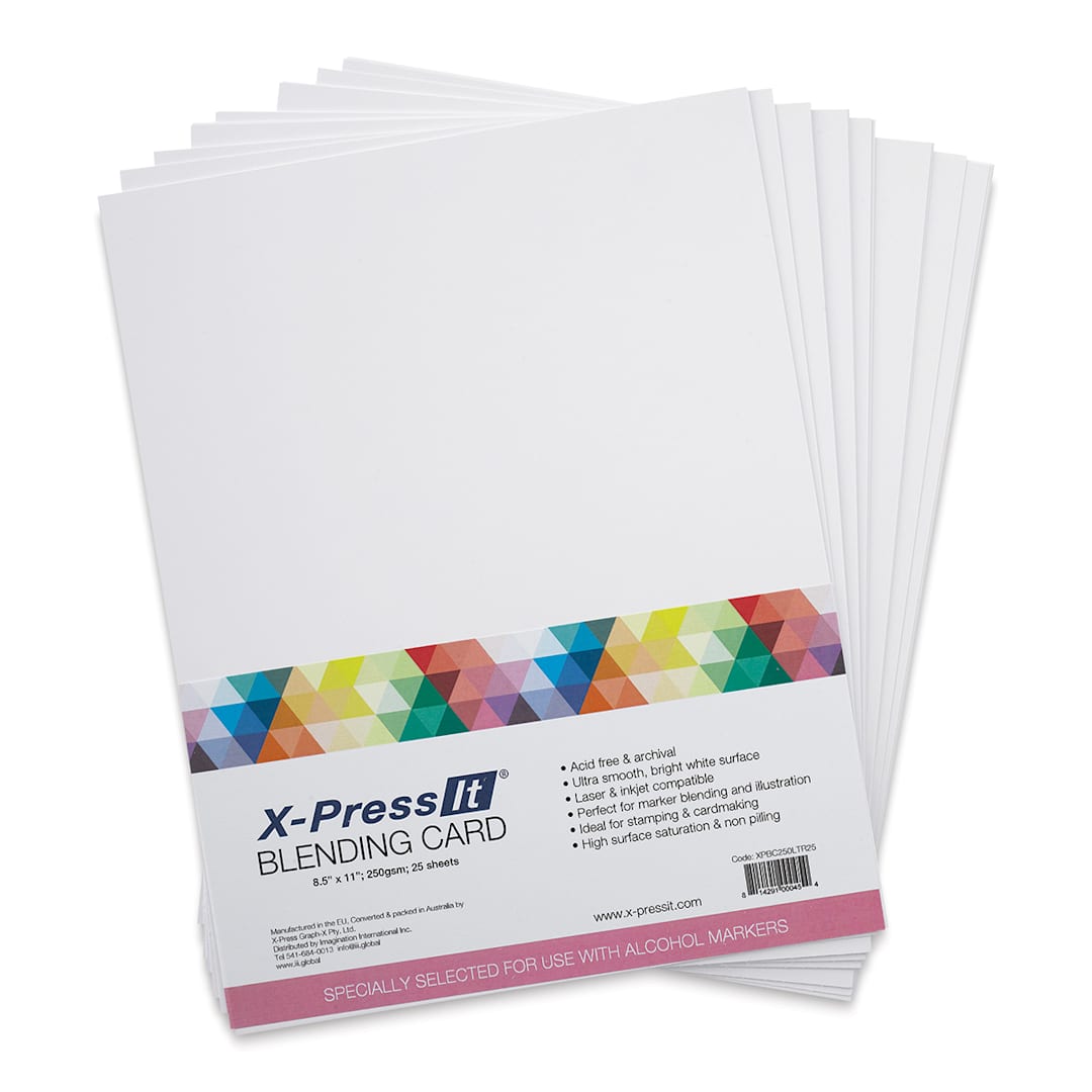 Open in modal - X-Press It Blending Cardstock - 8-1/2" x 11", Pkg of 25 Sheets