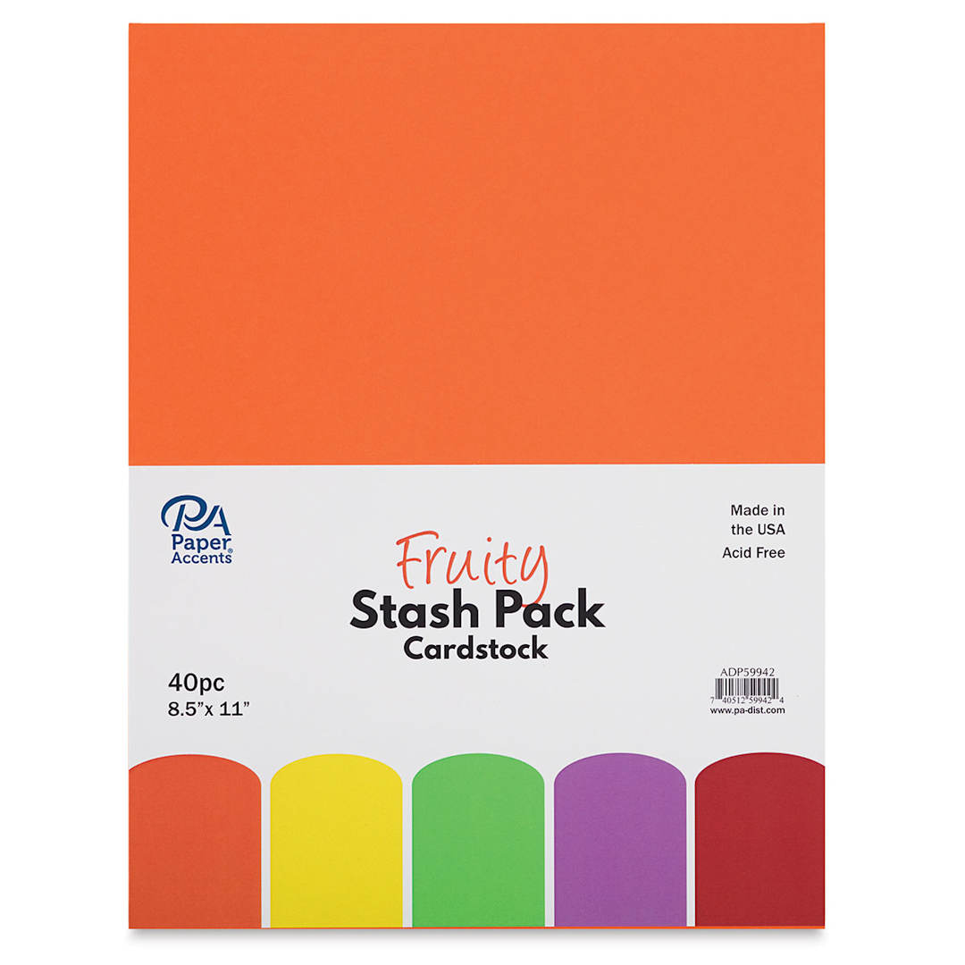 Open in modal - Paper Accents Cardstock Stash Pack - Fruity, Pkg of 40 Sheets, 8-1/2" x 11"