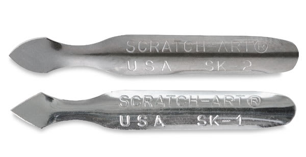 Open in modal - Scratch-Art Knives - 2 types of Knives shown horizontally