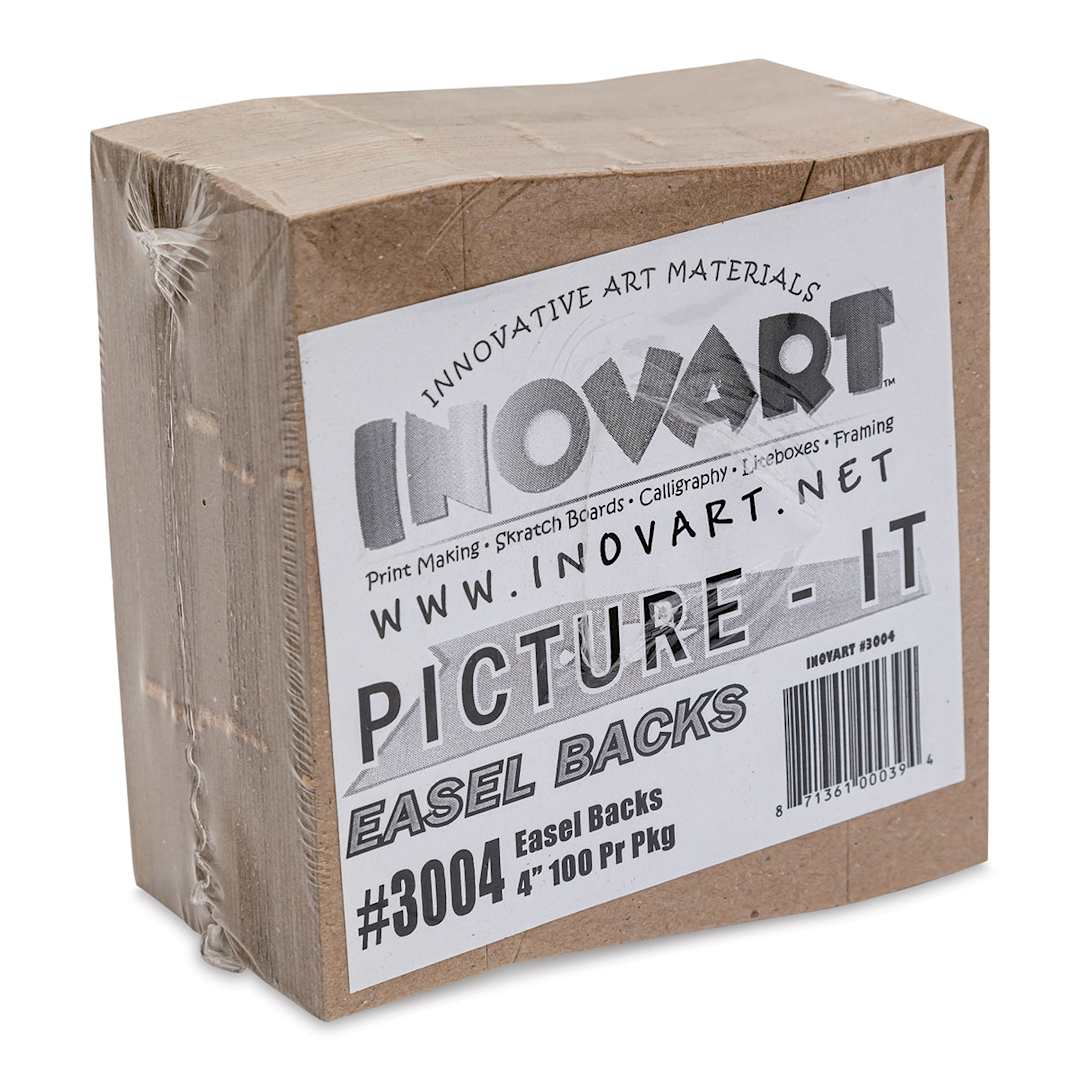 Open in modal - Locking Chipboard Easels - 4", Chipboard, Single-Wing, Pkg of 100