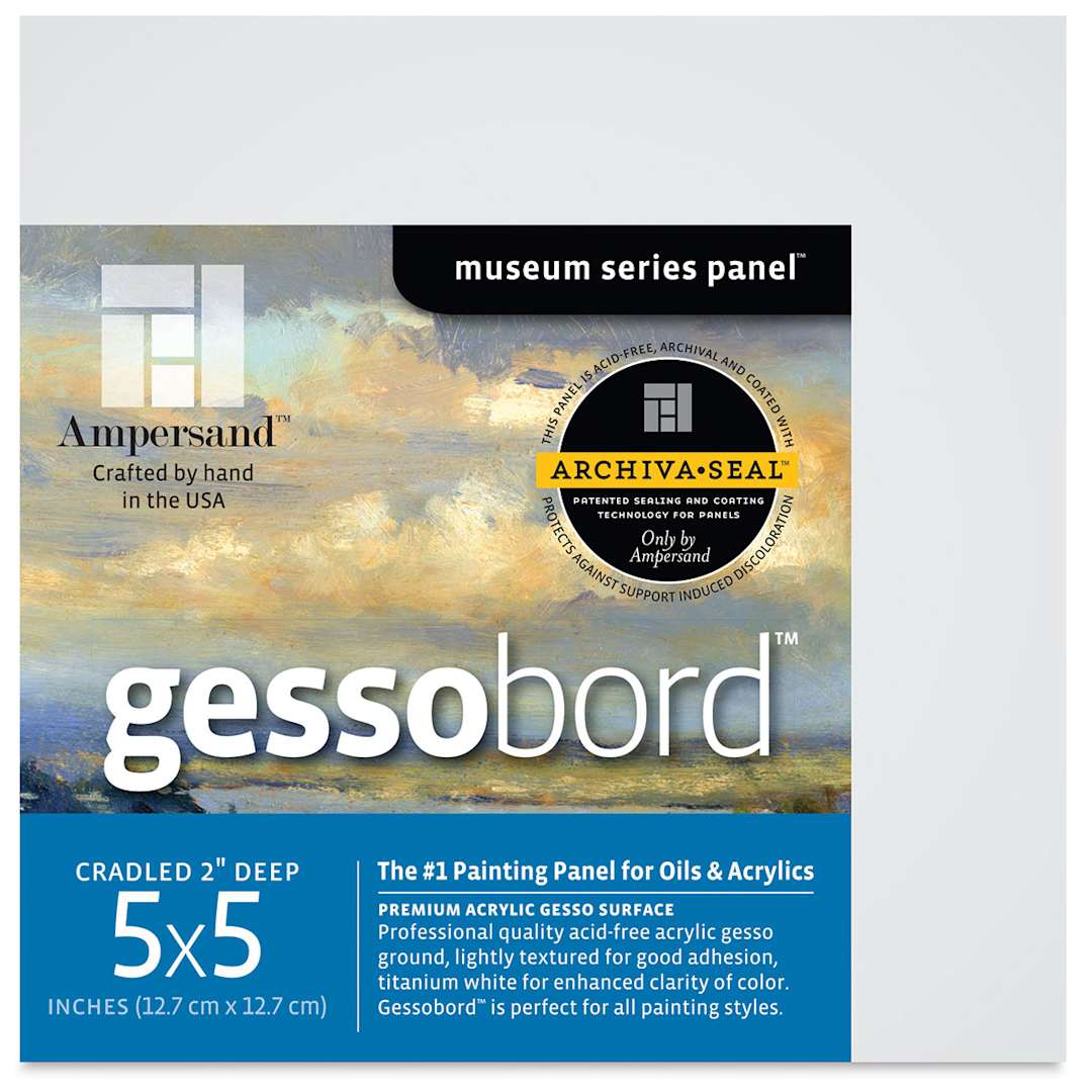 Open in modal - Ampersand Gessobord - 5'' x 5'', 2'' Cradled