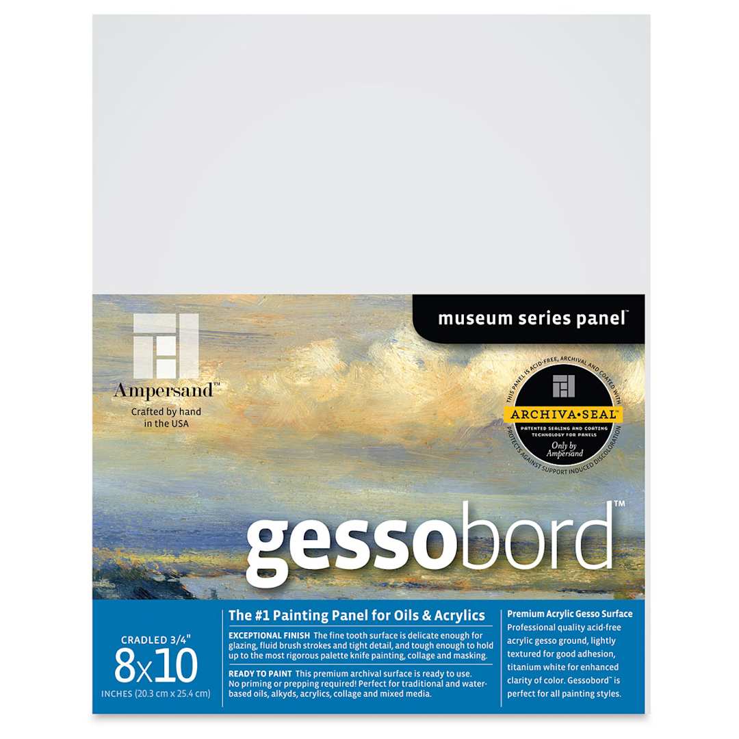 Open in modal - Ampersand Gessobord - 8'' x 10'', 3/4'' Cradled