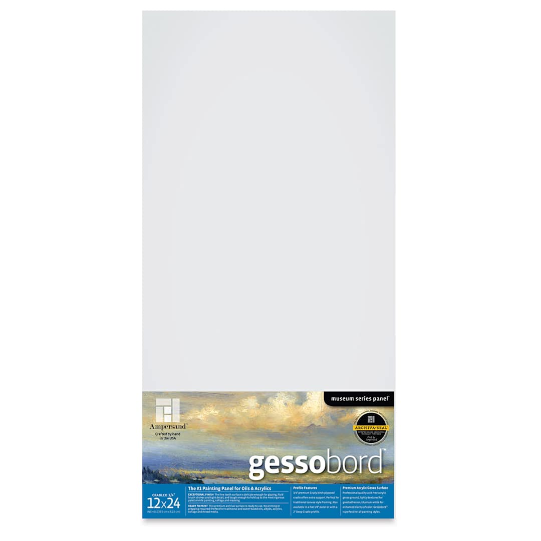 Open in modal - Ampersand Gessobord - 12'' x 24'', 3/4'' Cradled