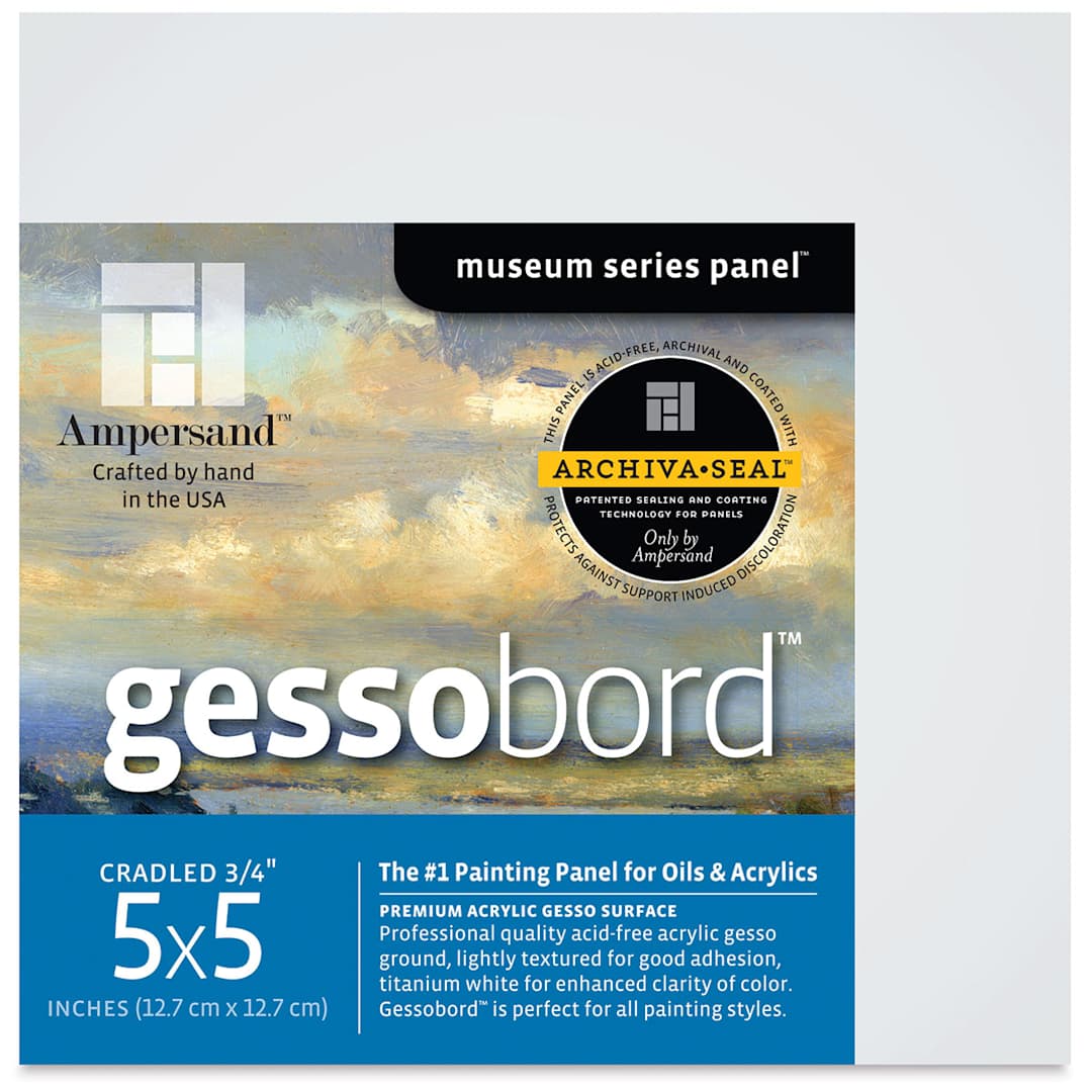 Open in modal - Ampersand Gessobord - 5'' x 5'', 3/4'' Cradled