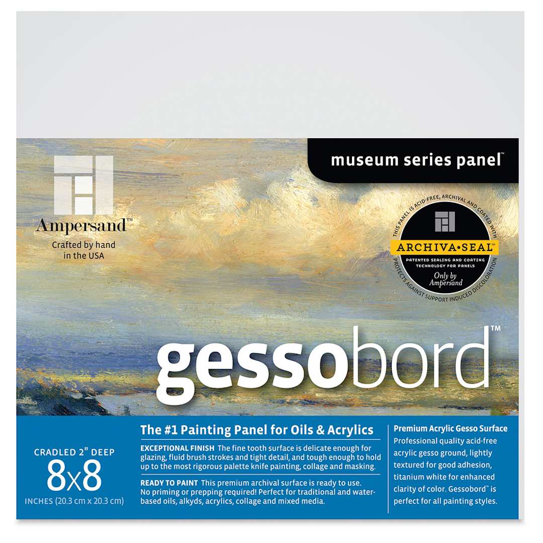 Open in modal - Ampersand Gessobord - 8'' x 8'', 2'' Cradled