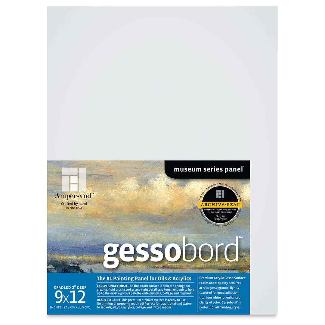 Open in modal - Ampersand Gessobord - 9'' x 12'', 2'' Cradled