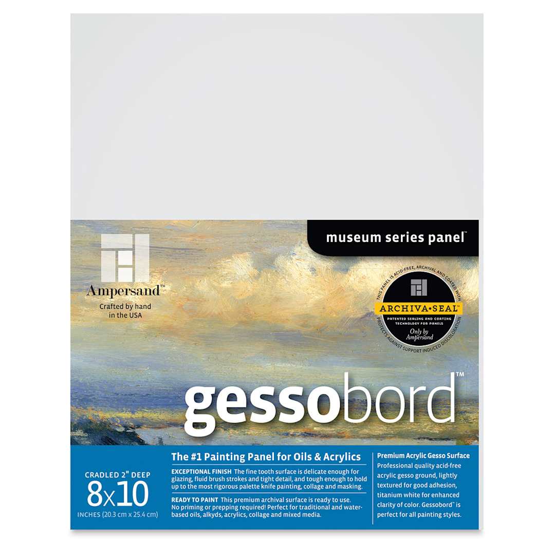 Open in modal - Ampersand Gessobord - 8'' x 10'', 2'' Cradled