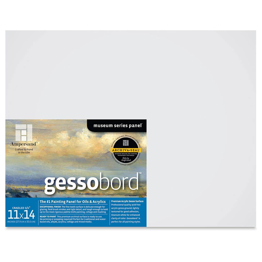 Open in modal - Ampersand Gessobord - 11'' x 14'', 3/4'' Cradled