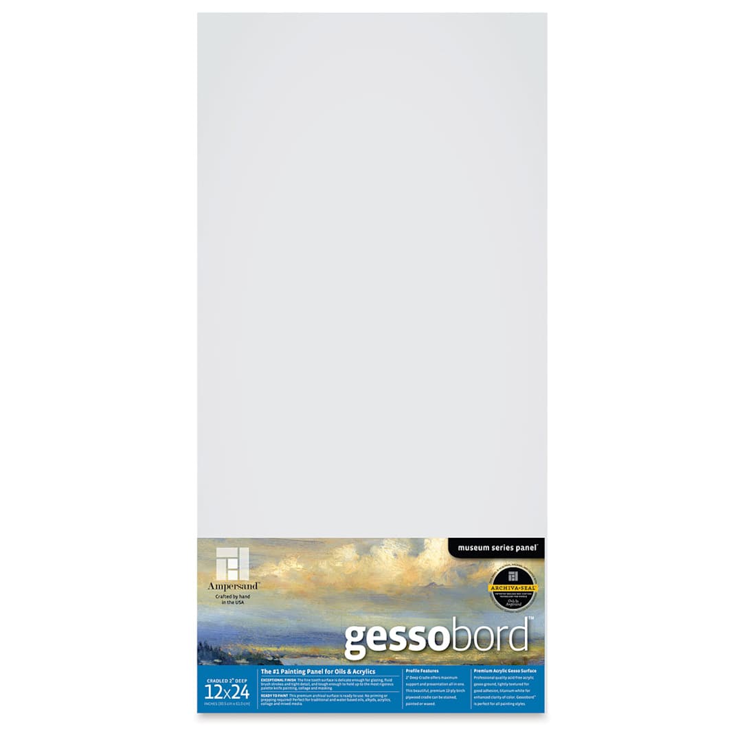 Open in modal - Ampersand Gessobord - 12'' x 24'', 2'' Cradled