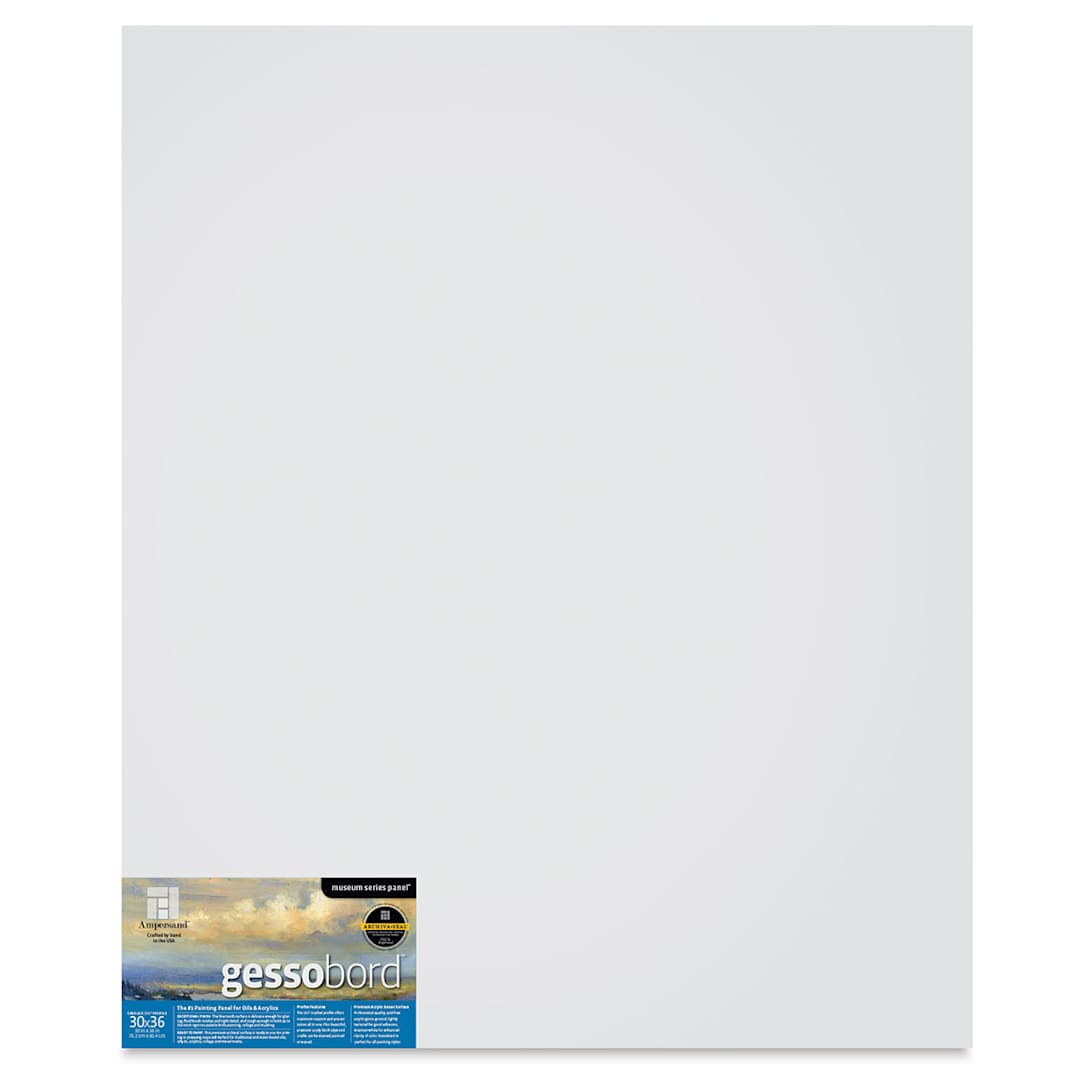 Open in modal - Ampersand Gessobord - 30'' x 36'', 1-1/2'' Cradled