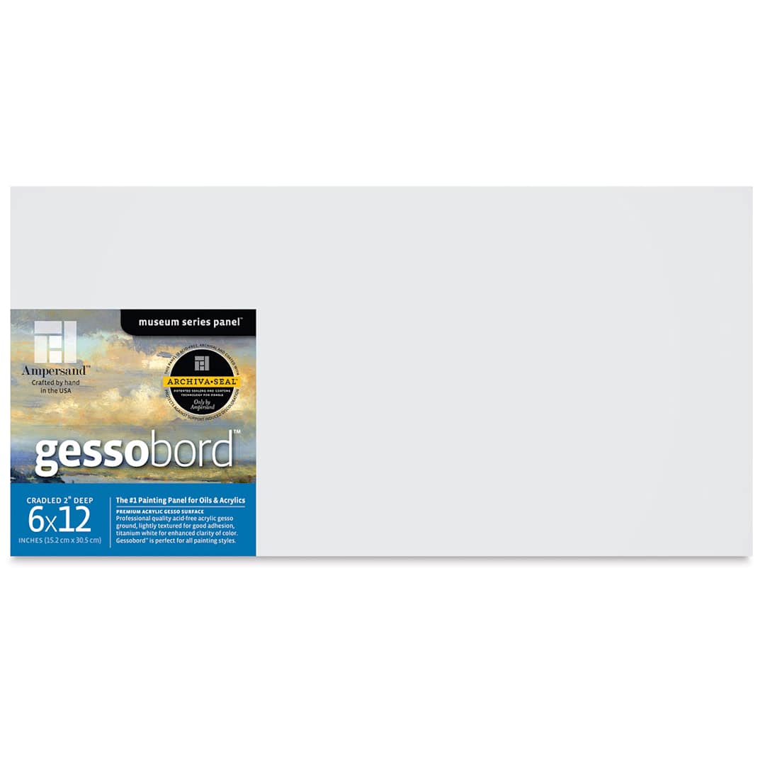 Open in modal - Ampersand Gessobord - 6'' x 12'', 2'' Cradled