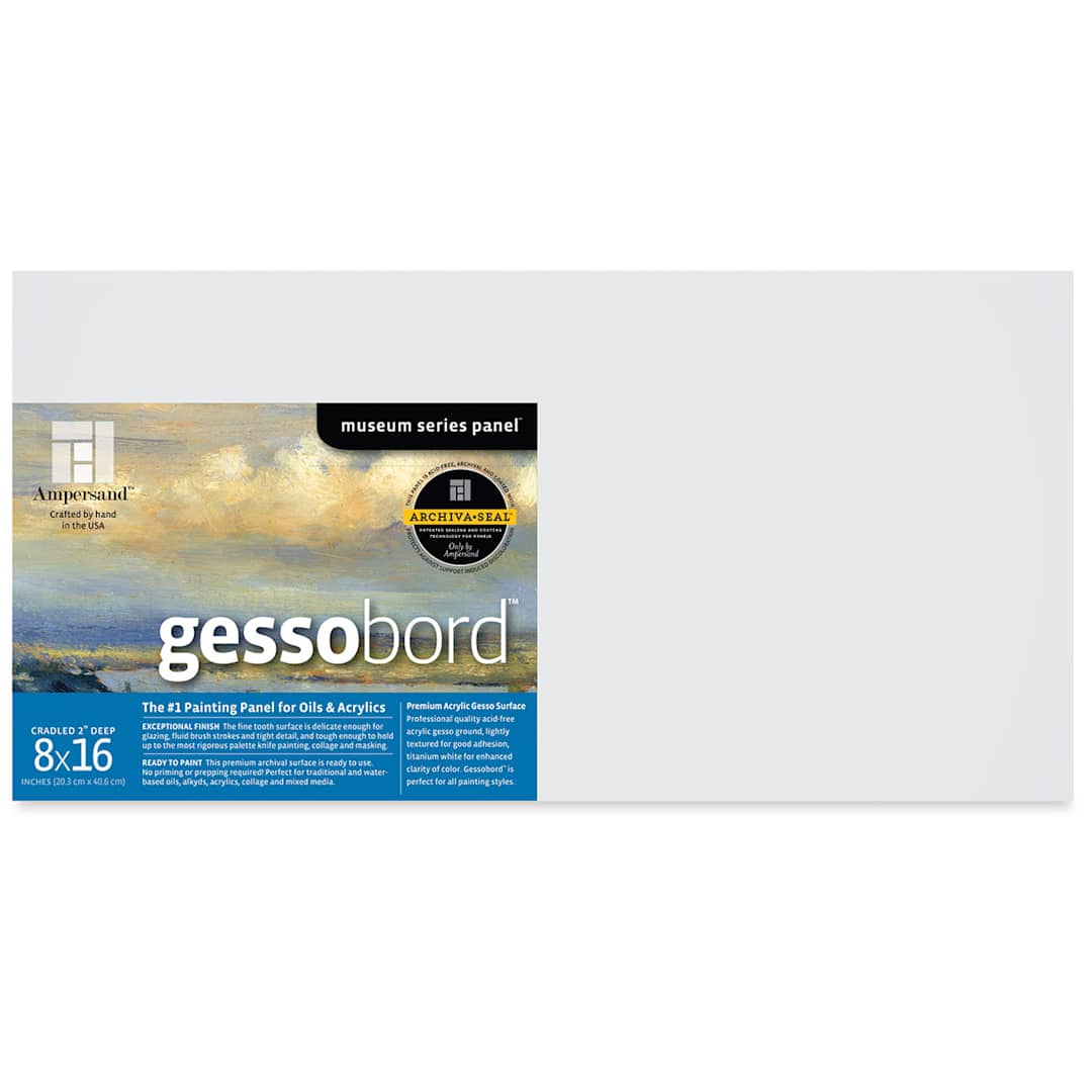 Open in modal - Ampersand Gessobord - 8'' x 16'', 2'' Cradled