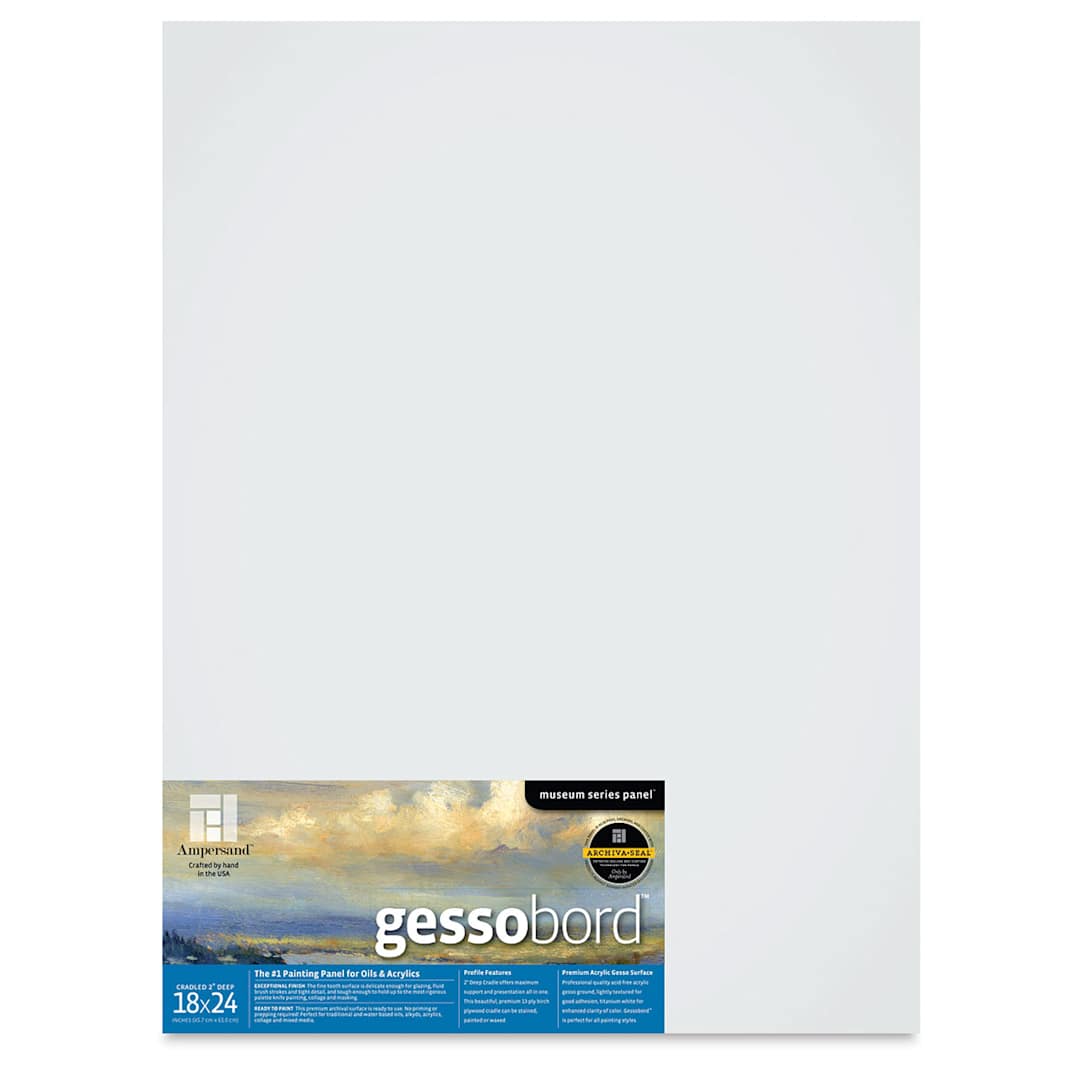 Open in modal - Ampersand Gessobord - 18'' x 24'', 2'' Cradled