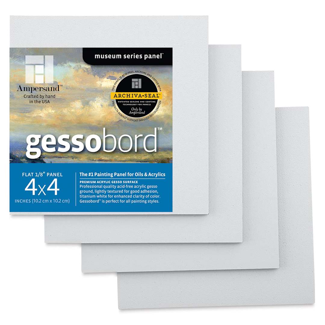 Open in modal - Ampersand Gessobord - 4" x 4", 1/8" Flat, Pkg of 4