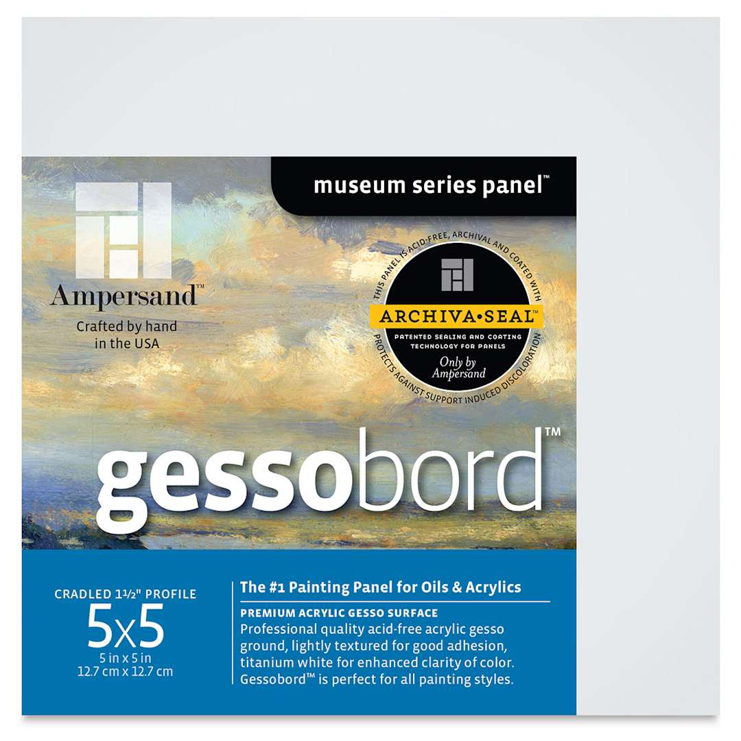 Open in modal - Ampersand Gessobord - 5'' x 5'', 1-1/2'' Cradled