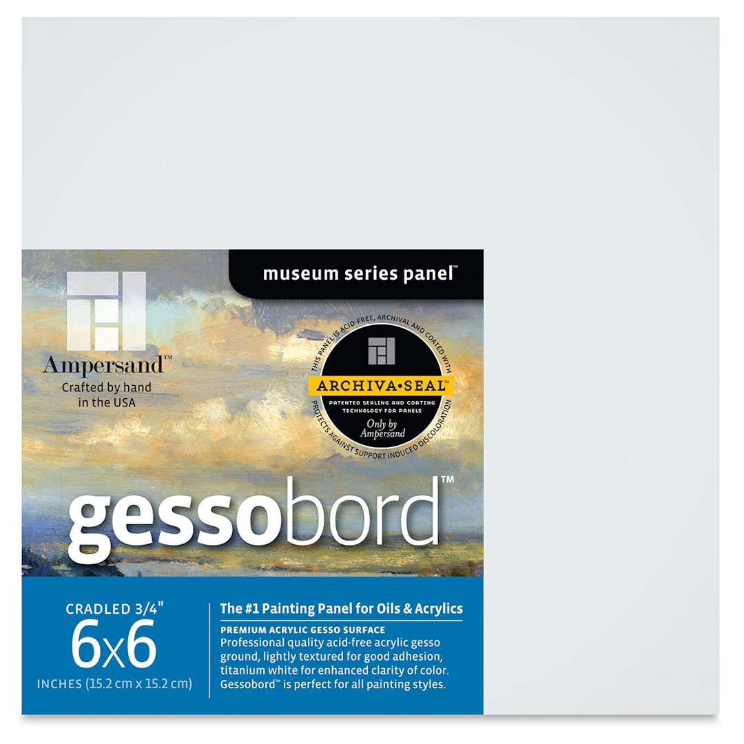 Open in modal - Ampersand Gessobord - 6'' x 6'', 3/4'' Cradled